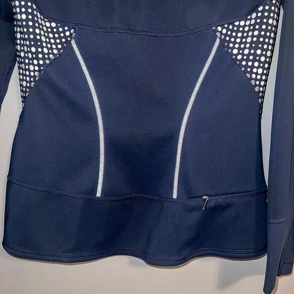 Athleta Women's Running Wild Navy Blue Half Zip Scuba Hoodie 2.0 Size XS - Picture 7 of 7